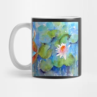 Waterlilies with fish Mug